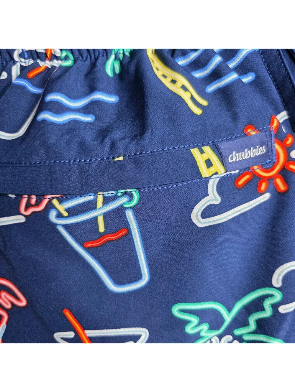 Chubbies The Neon Lights Men’s Swim Trunks Sz Small